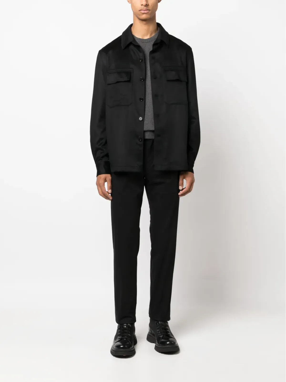 Zegna 4ポケットコットンチノパンツ - 画像2