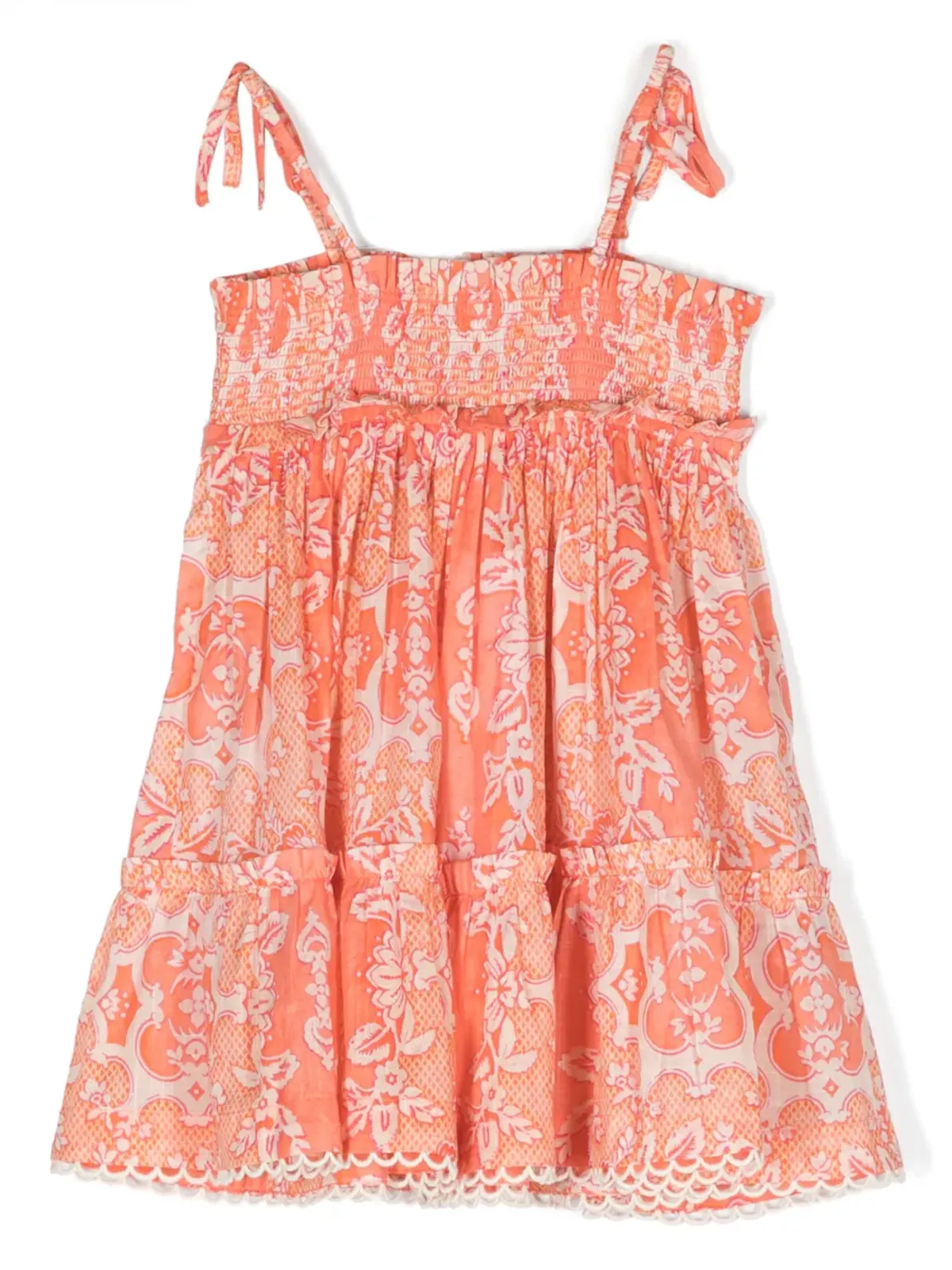 ZIMMERMANN Kids Raie シャーリング風コットン・ドレス - 画像2