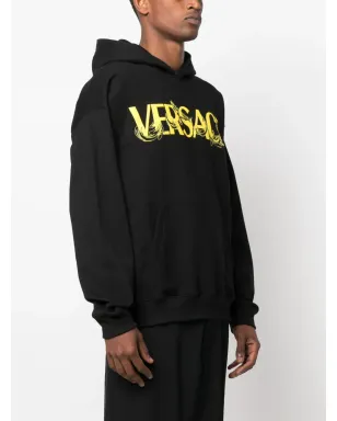Versace ロゴプリントコットンフーディ - サムネイル3