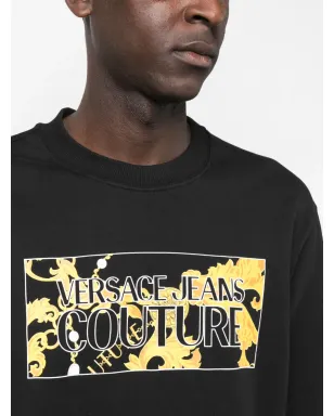 Versace Jeans Couture ロゴプリント コットン スウェットシャツ ブラック - サムネイル5