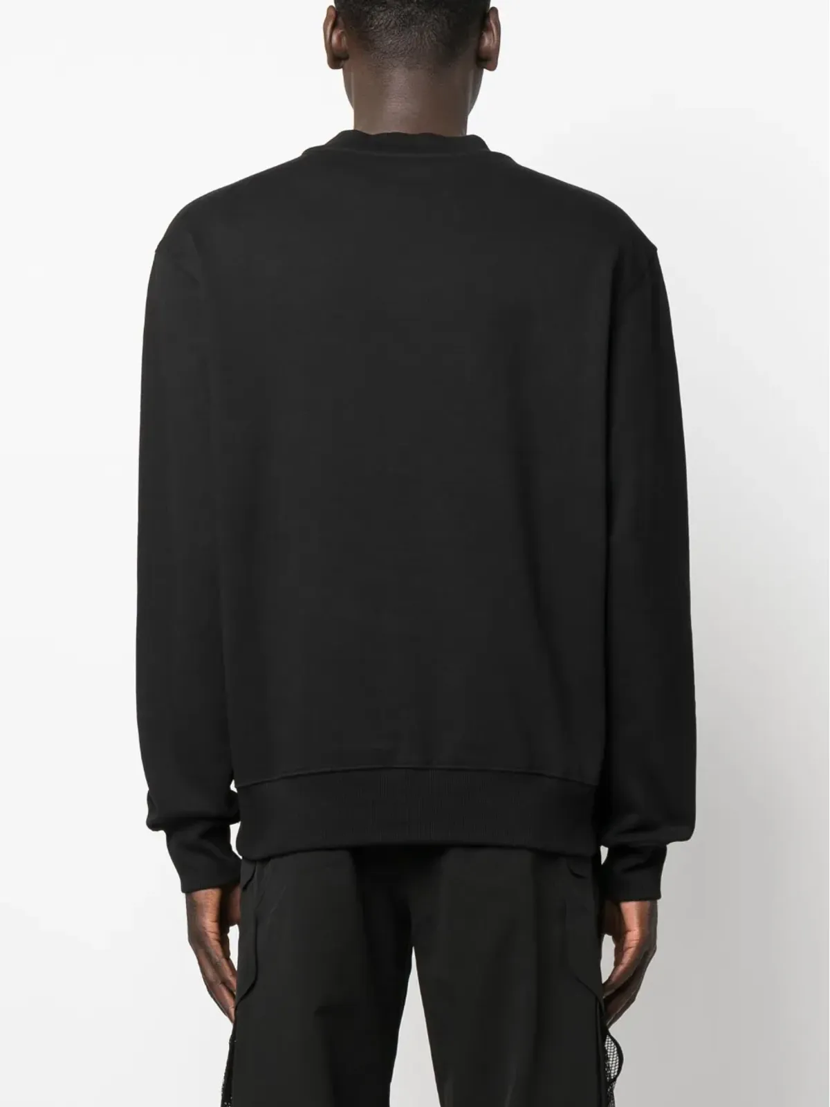 Versace Jeans Couture ロゴプリント コットン スウェットシャツ ブラック - 画像4