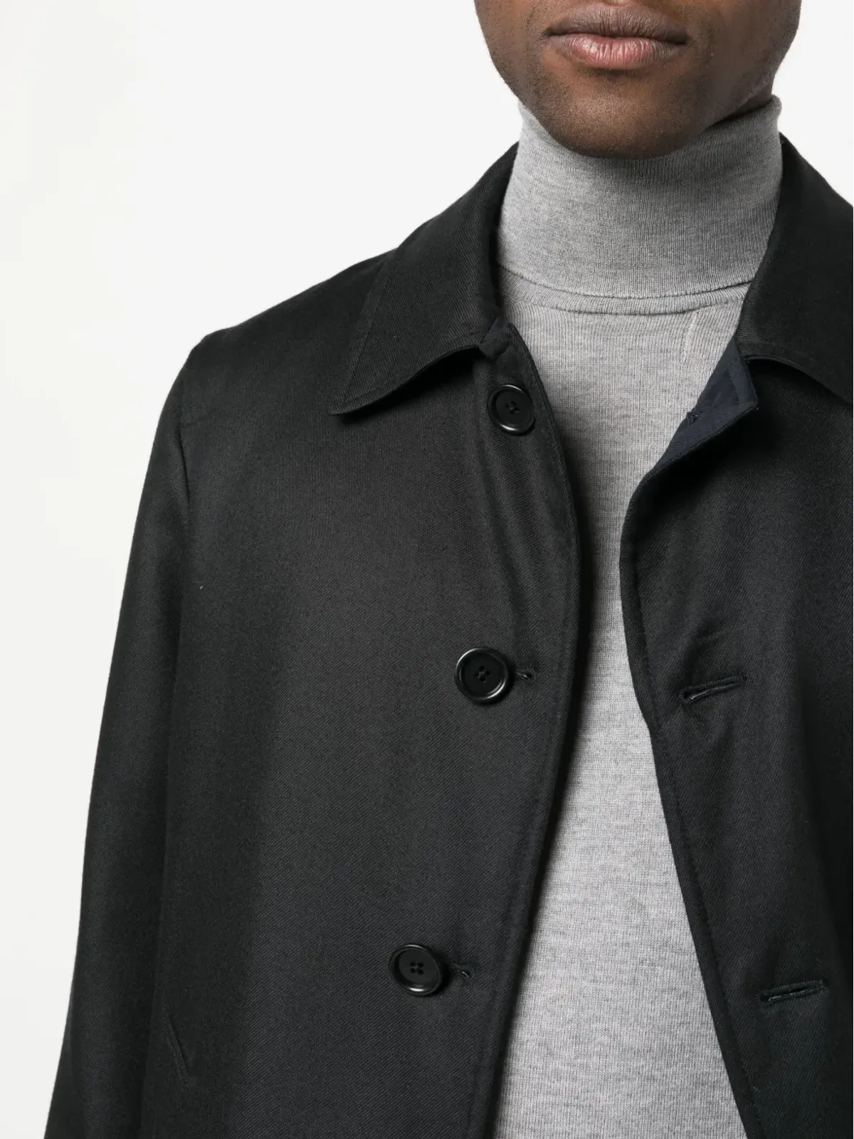 Lardini シングルブレスト ウールコート - 画像5