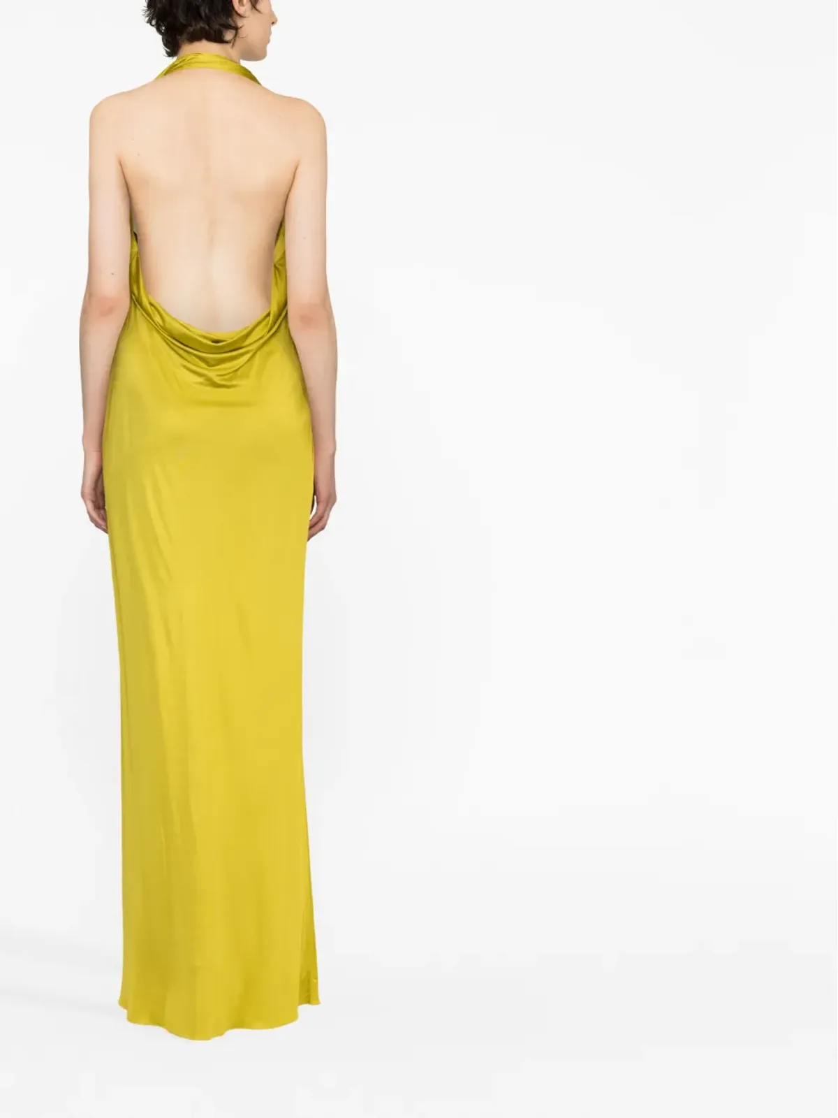 TOM FORD ドレープ ホルターネック マキシドレス - 画像3