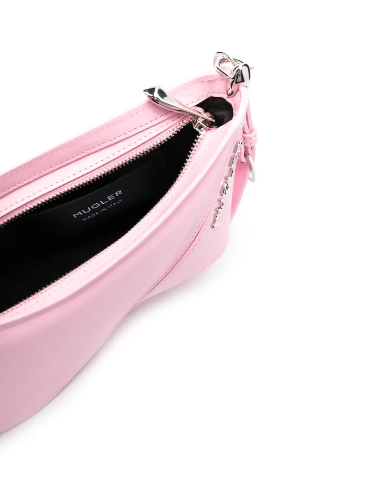 Mugler スパイラルカーブ エンボス クロスボディバッグ - 画像5