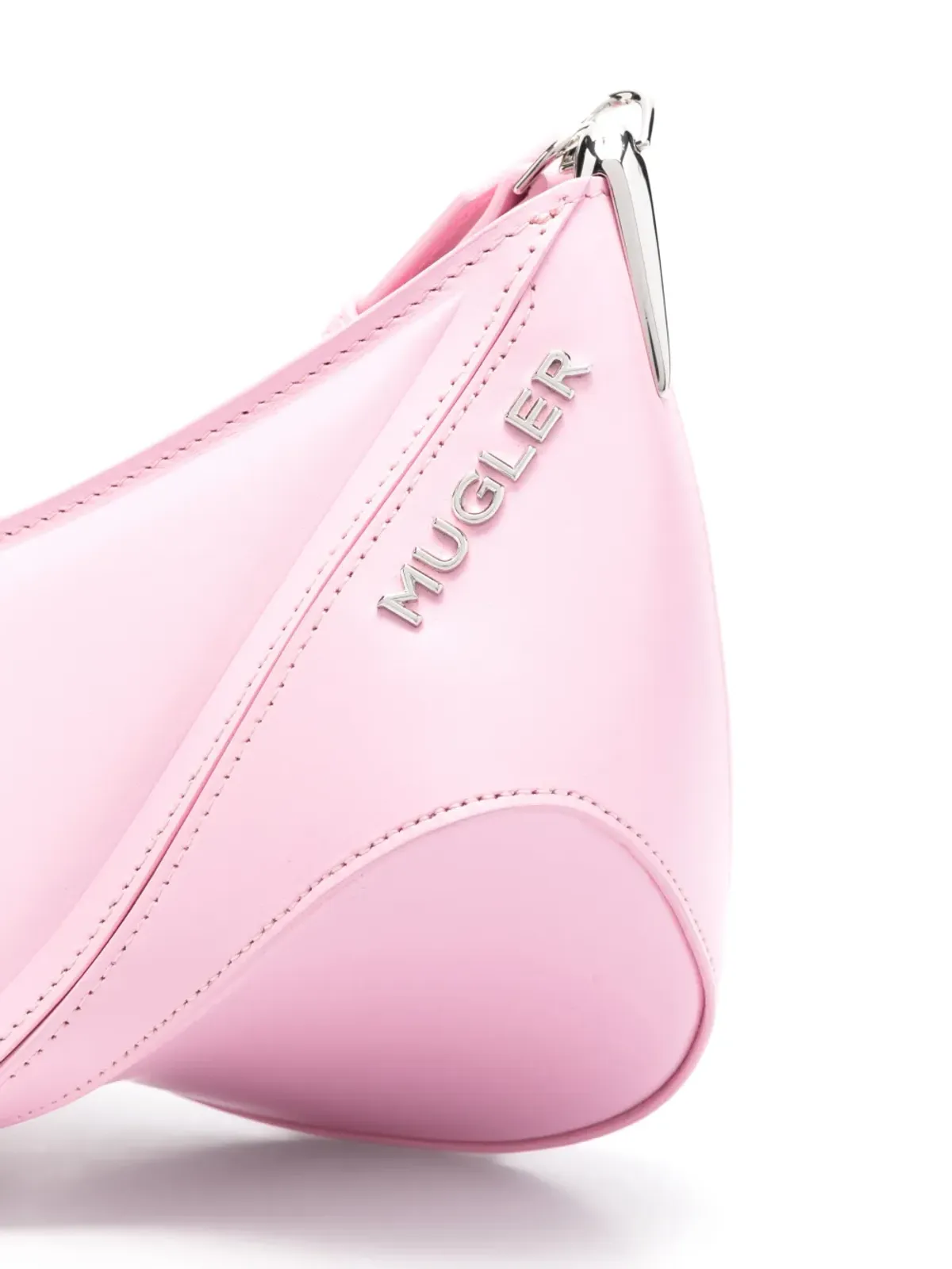 Mugler スパイラルカーブ エンボス クロスボディバッグ - 画像4
