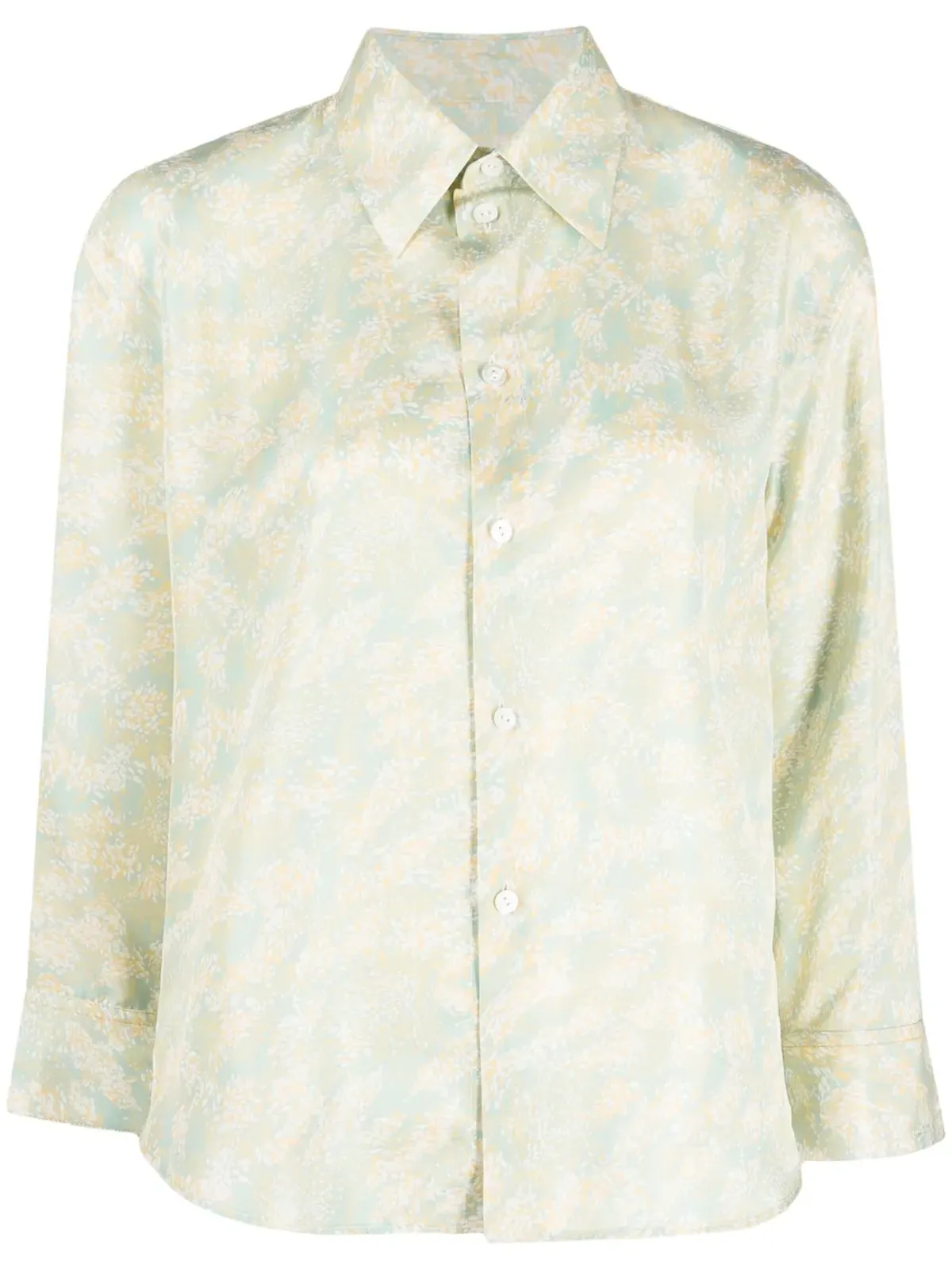 Jil Sander 花柄プリント長袖シャツ - グリーン - 画像1