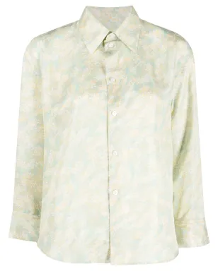 Jil Sander 花柄プリント長袖シャツ - グリーン - サムネイル1