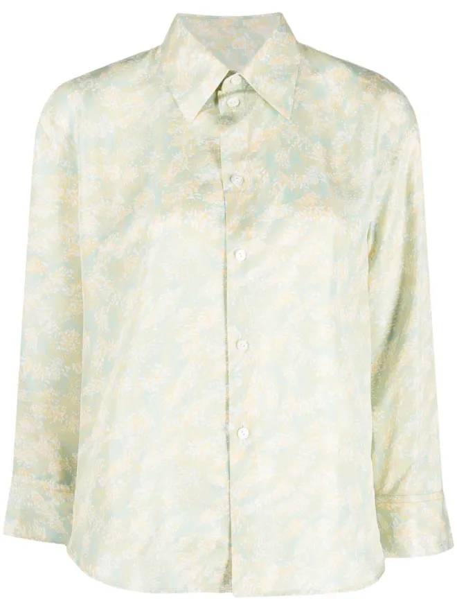 Jil Sander Jil Sander 花柄プリント長袖シャツ - グリーンの商品画像