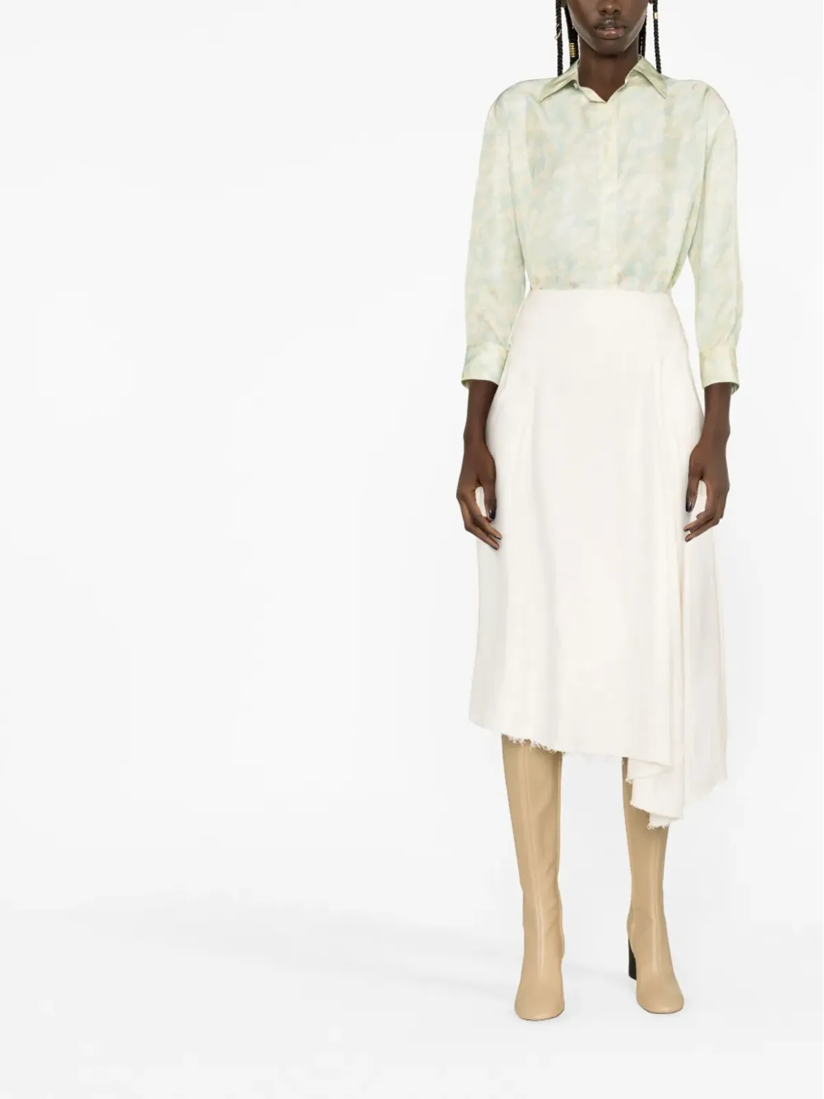 Jil Sander 花柄プリント長袖シャツ - グリーン - 画像2
