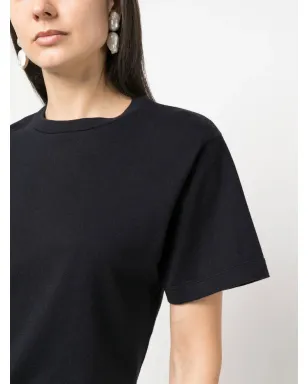 extreme cashmere 半袖コットン混紡Tシャツ ネイビー - サムネイル5