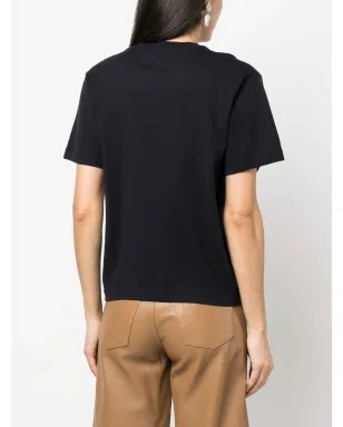 extreme cashmere 半袖コットン混紡Tシャツ ネイビー - サムネイル4
