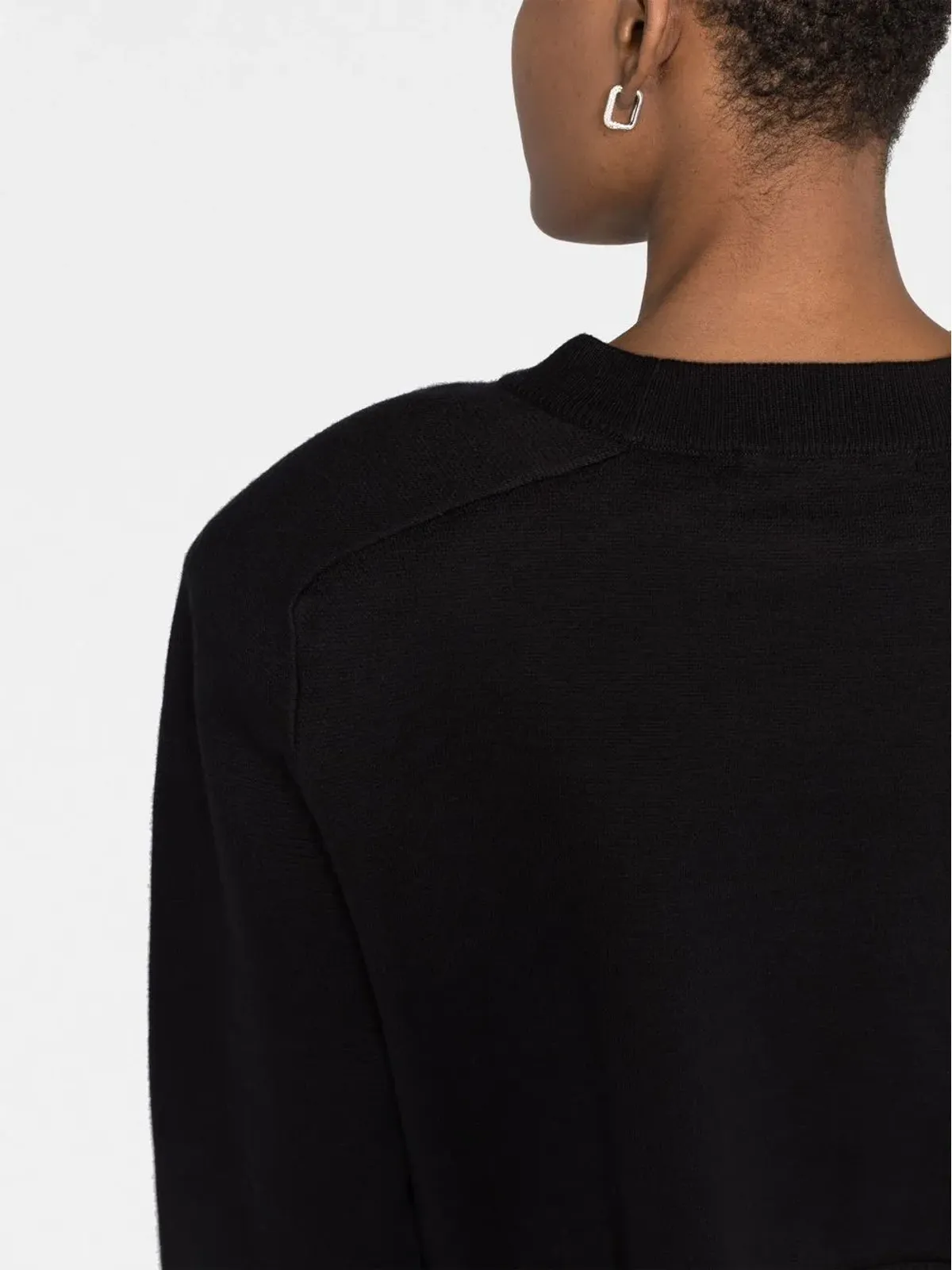 ROTATE BIRGER CHRISTENSEN 黒の長袖クロップドスウェット - 画像3