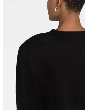 ROTATE BIRGER CHRISTENSEN 黒の長袖クロップドスウェット - サムネイル3