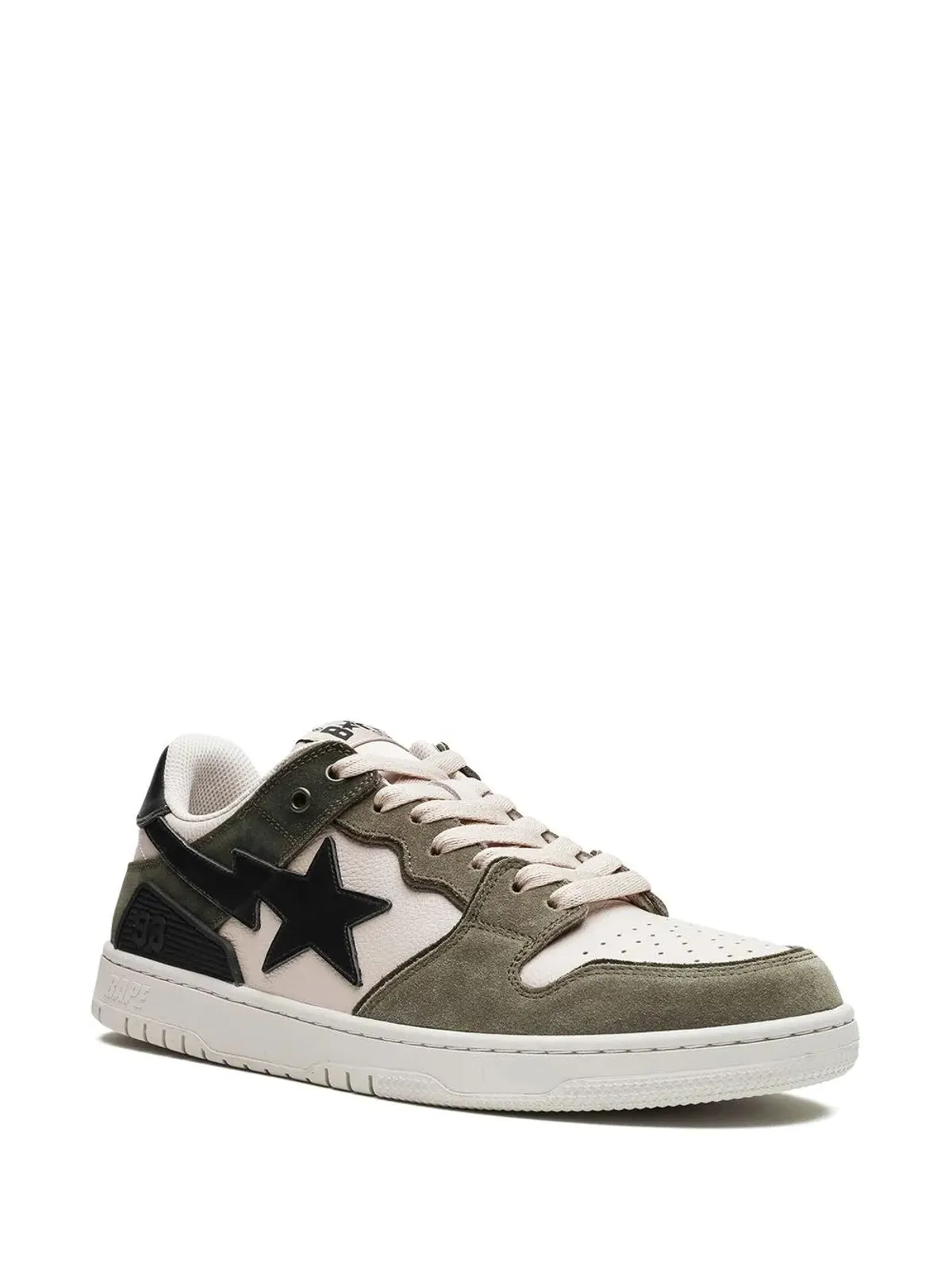 A BATHING APE® Sk8 Sta #4 M1 オリーブドラブ スニーカー - 画像2
