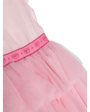 Chiara Ferragni Kids ラッフルロゴドレス - ピンク - サムネイル3