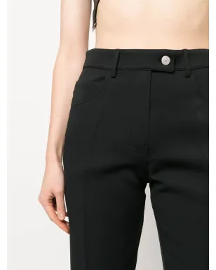 Courrèges ローライズ ブーツカットパンツ - ブラック - サムネイル5
