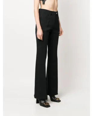 Courrèges ローライズ ブーツカットパンツ - ブラック - サムネイル3