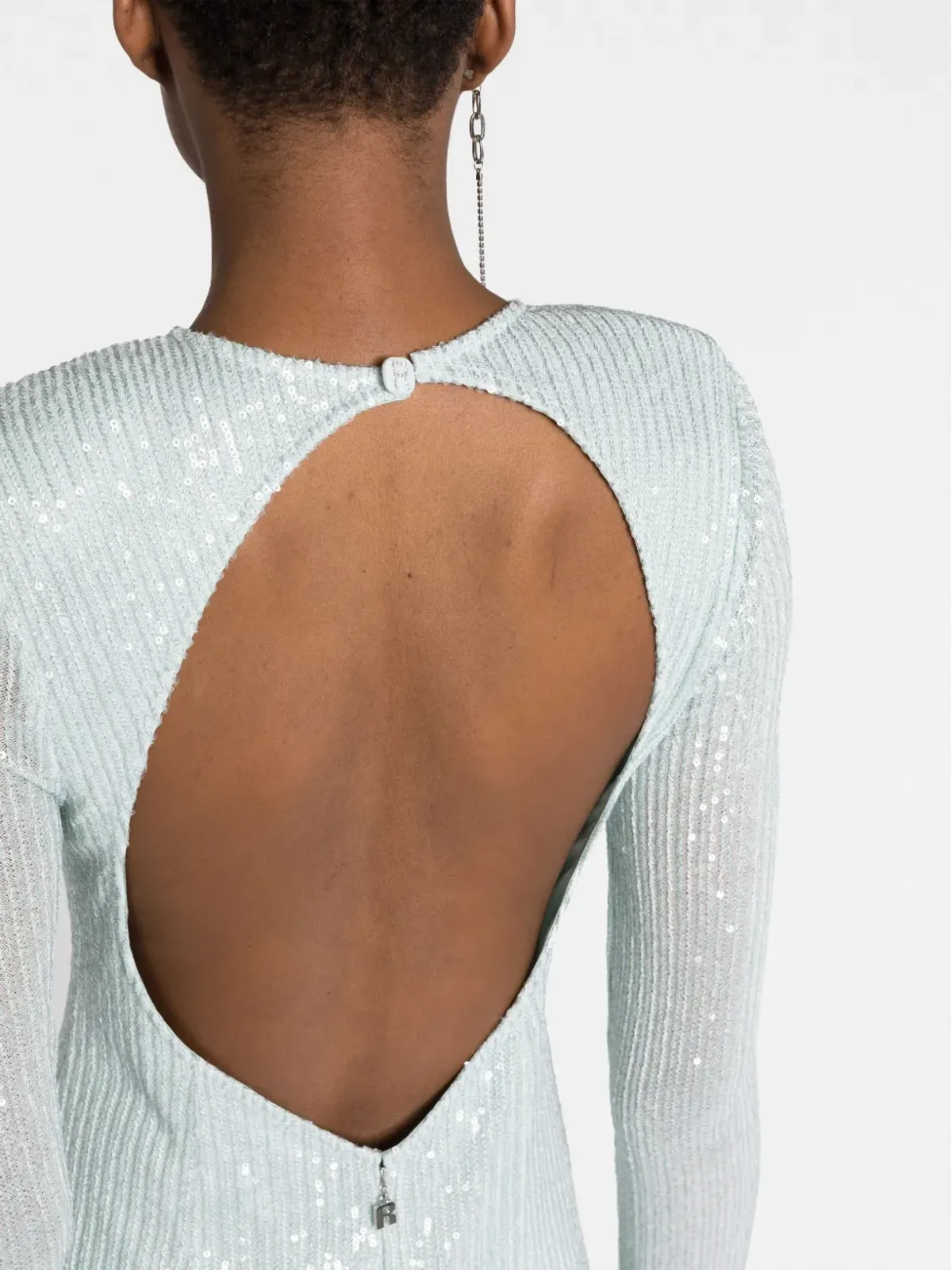 ROTATE BIRGER CHRISTENSEN スパンコール装飾のオープンバックミニドレス - 画像3