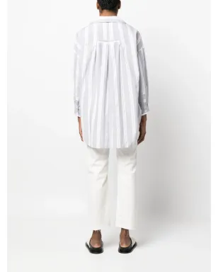 Peserico オーバーサイズストライプ柄シャツ - サムネイル4