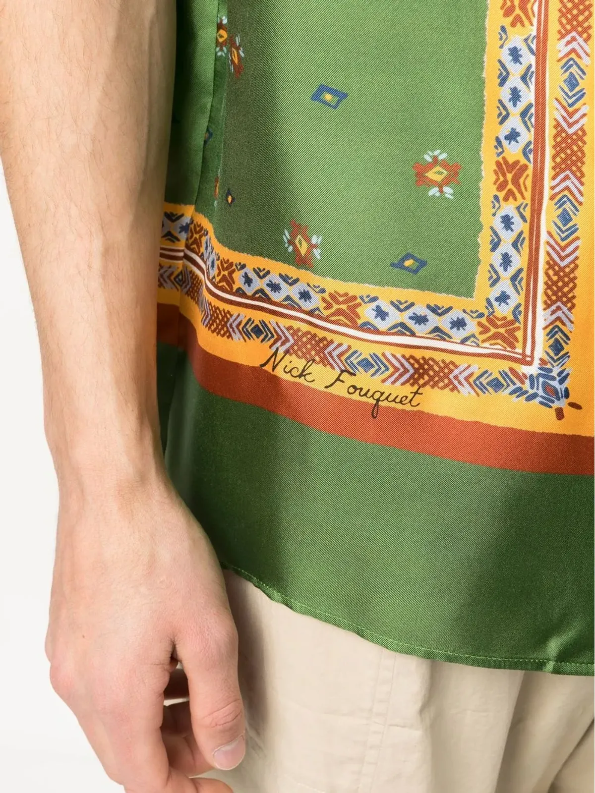 Nick Fouquet タイル柄シルクシャツ - 画像5