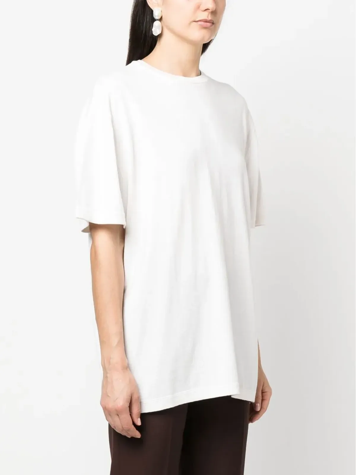 extreme cashmere コットンカシミヤ混紡 Tシャツ - 画像3