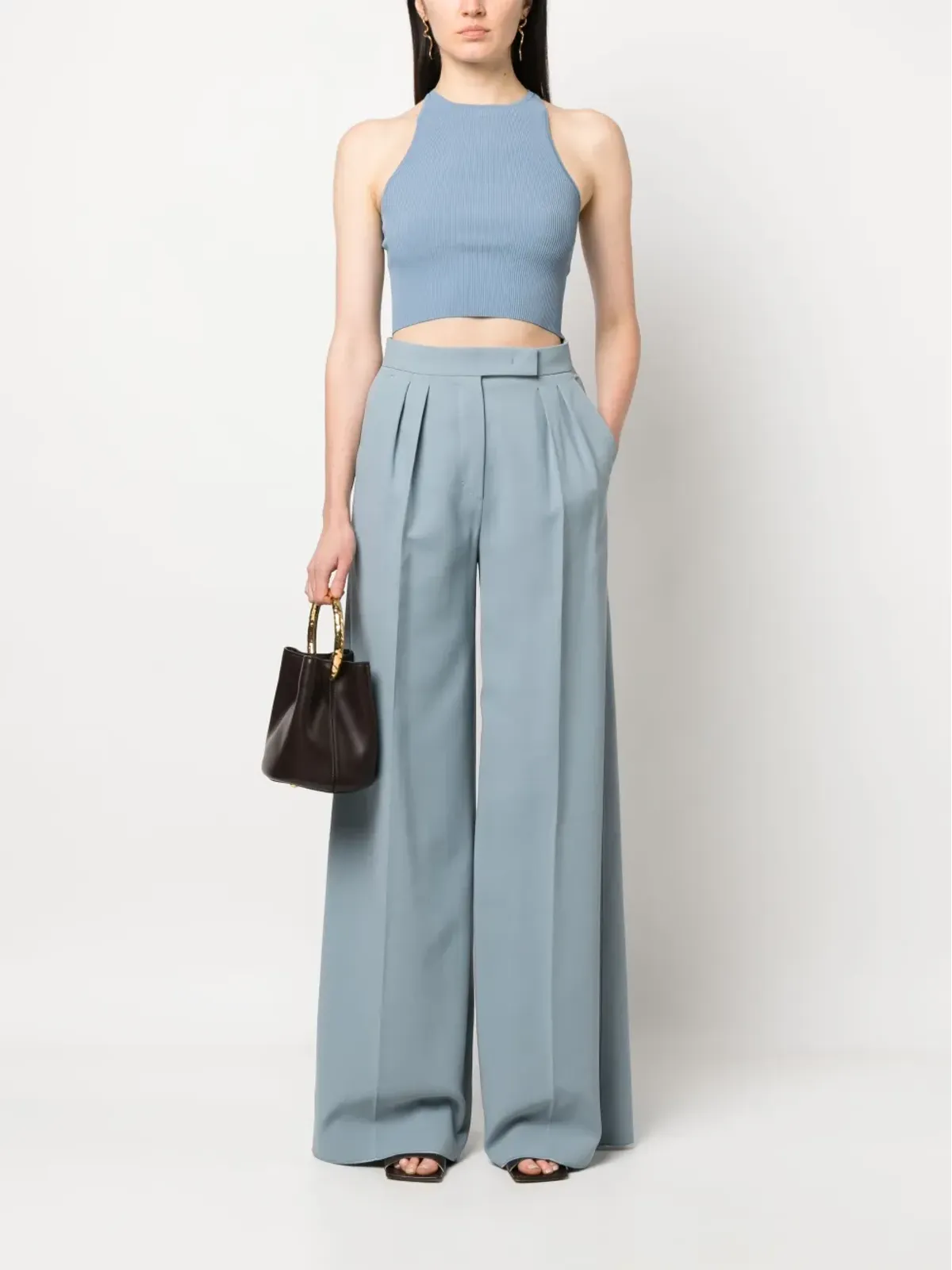 Max Mara ニット レーサーバック タンクトップ（ブルー） - 画像2