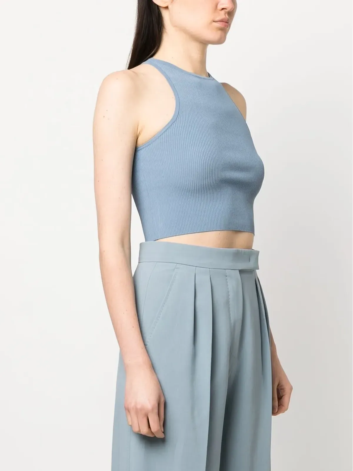 Max Mara ニット レーサーバック タンクトップ（ブルー） - 画像3