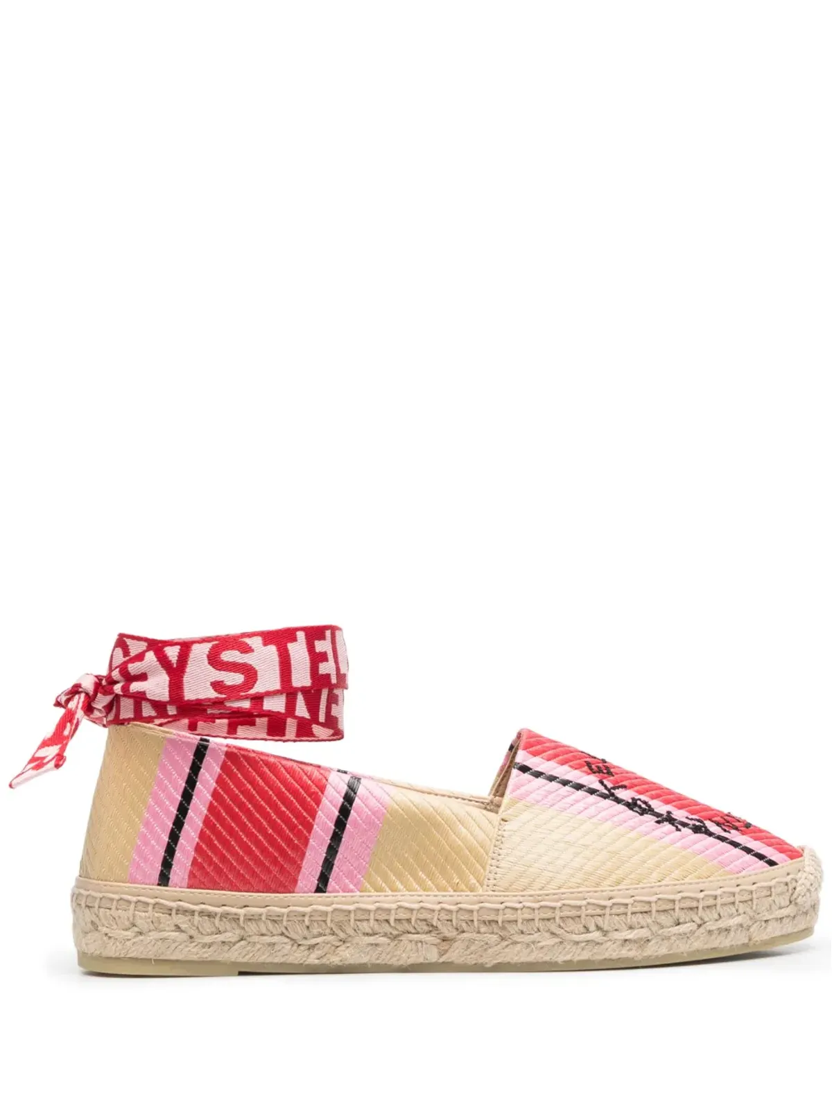 Stella McCartney 刺繍ロゴ入りフラットエスパドリーユ - 画像1