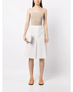 MM6 Maison Margiela ピンストライプ柄ミディスカート（ホワイト） - サムネイル2