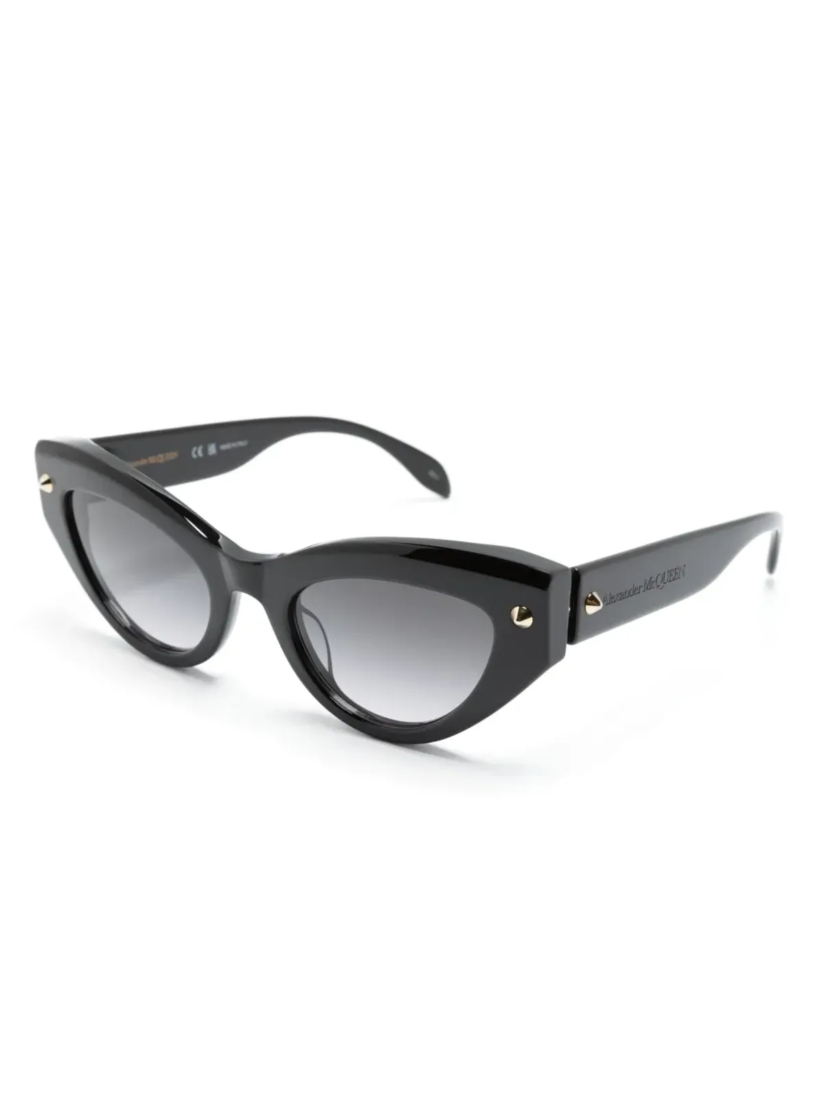 Alexander McQueen Eyewear スパイクスタッズディテール キャットアイ サングラス - ブラック - 画像2