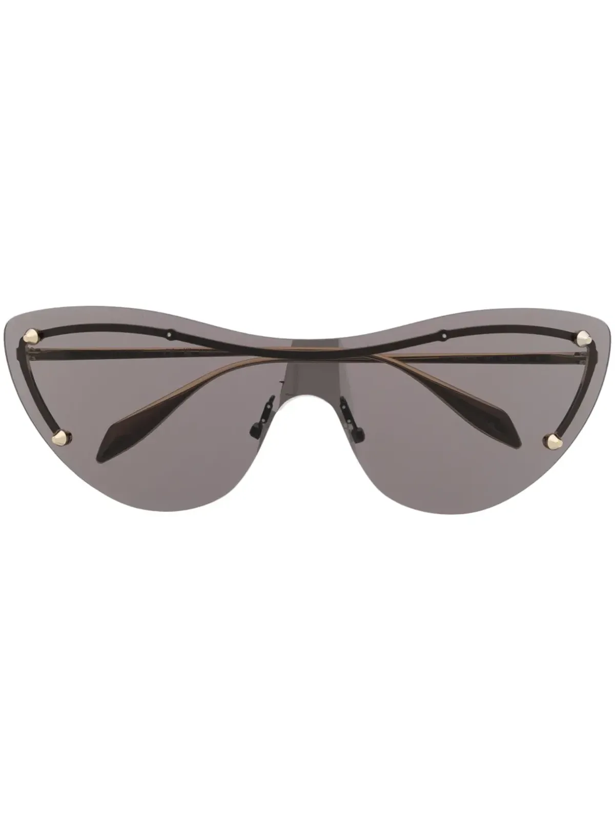 Alexander McQueen Eyewear キャットアイ・スパイクスタッズ サングラス - ゴールド - 画像1