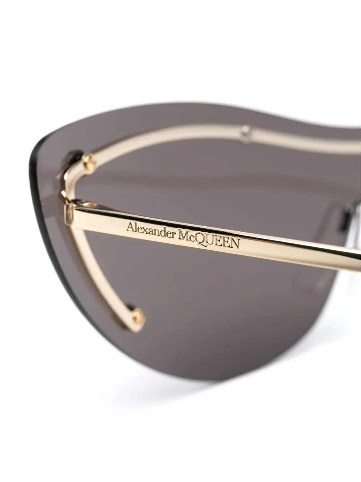 Alexander McQueen Eyewear キャットアイ・スパイクスタッズ サングラス - ゴールド - 画像3