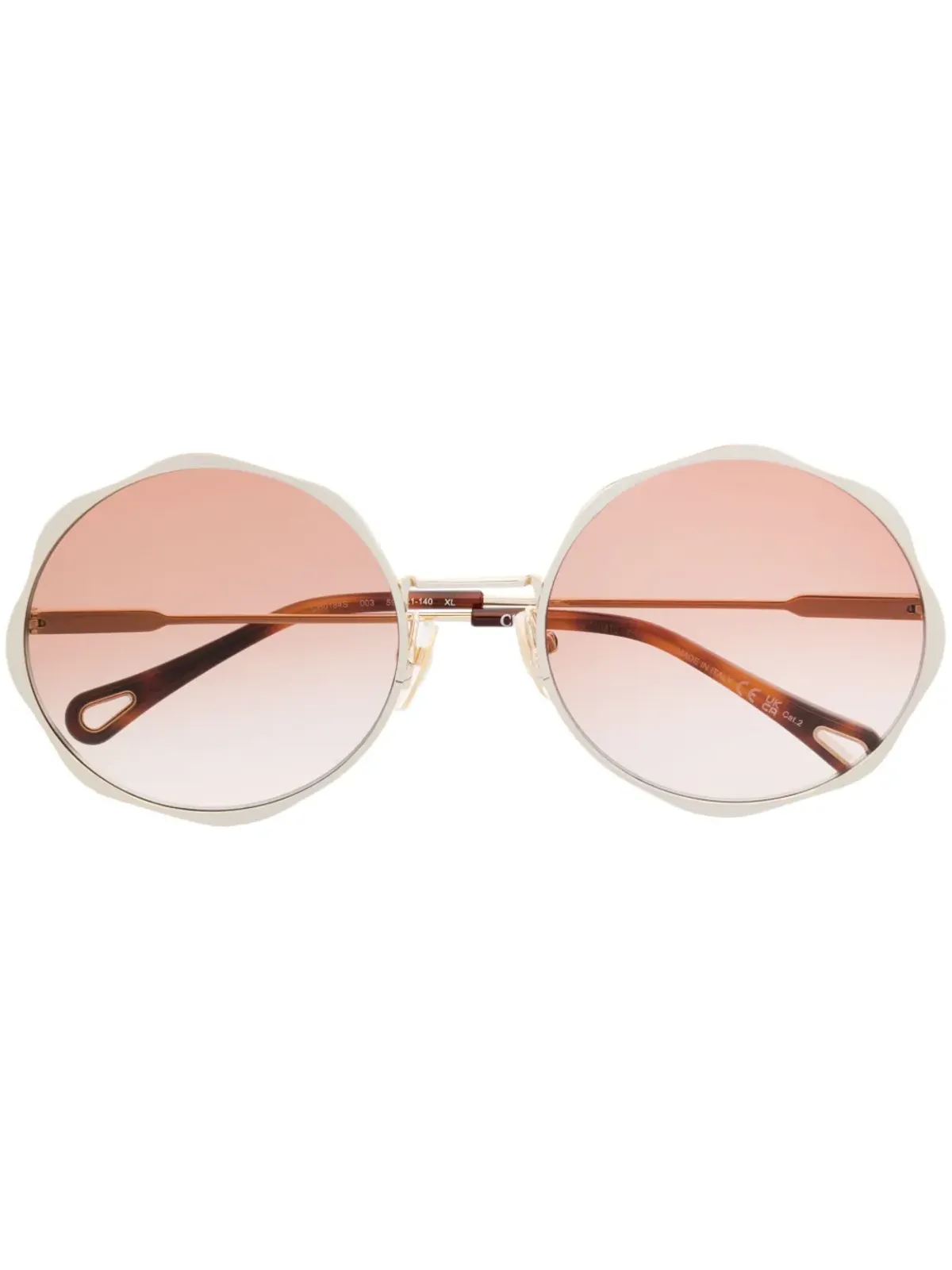 Chloé Eyewear ロゴ入り丸型フレーム サングラス - 画像1