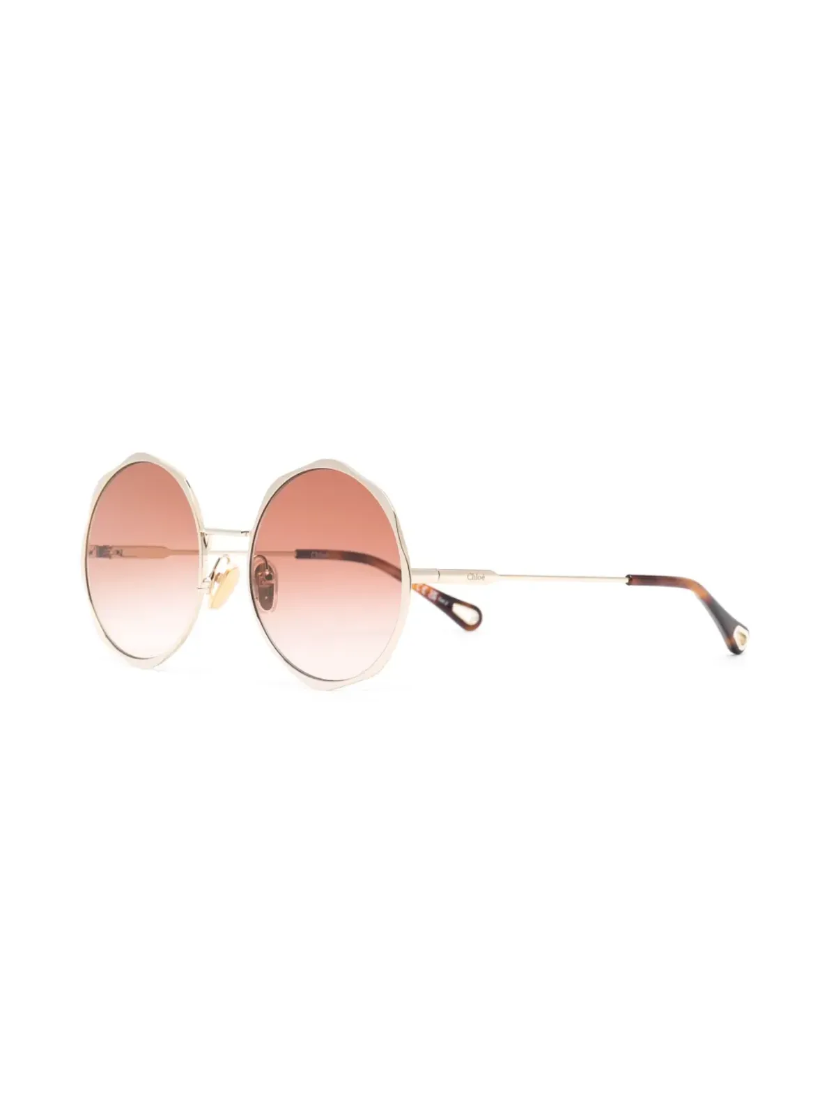 Chloé Eyewear ロゴ入り丸型フレーム サングラス - 画像2