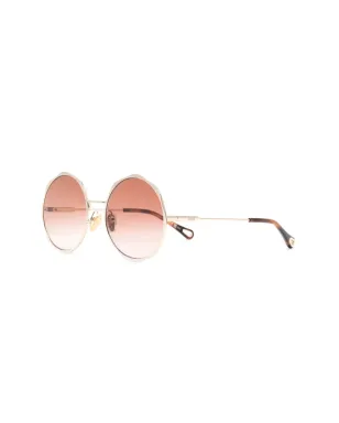 Chloé Eyewear ロゴ入り丸型フレーム サングラス - サムネイル2