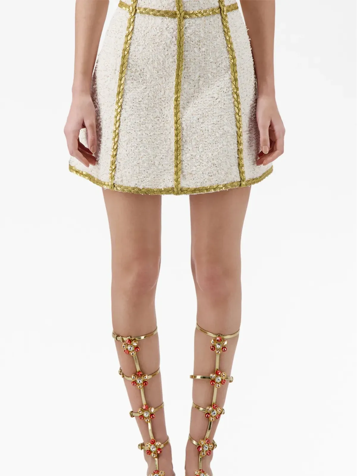 Giambattista Valli スパンコール装飾ミニスカート - 画像5
