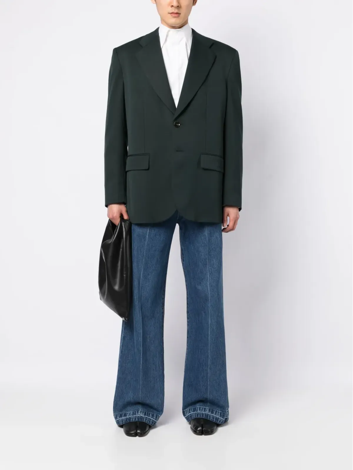 MM6 Maison Margiela シングルブレストブレザー グリーン - 画像2