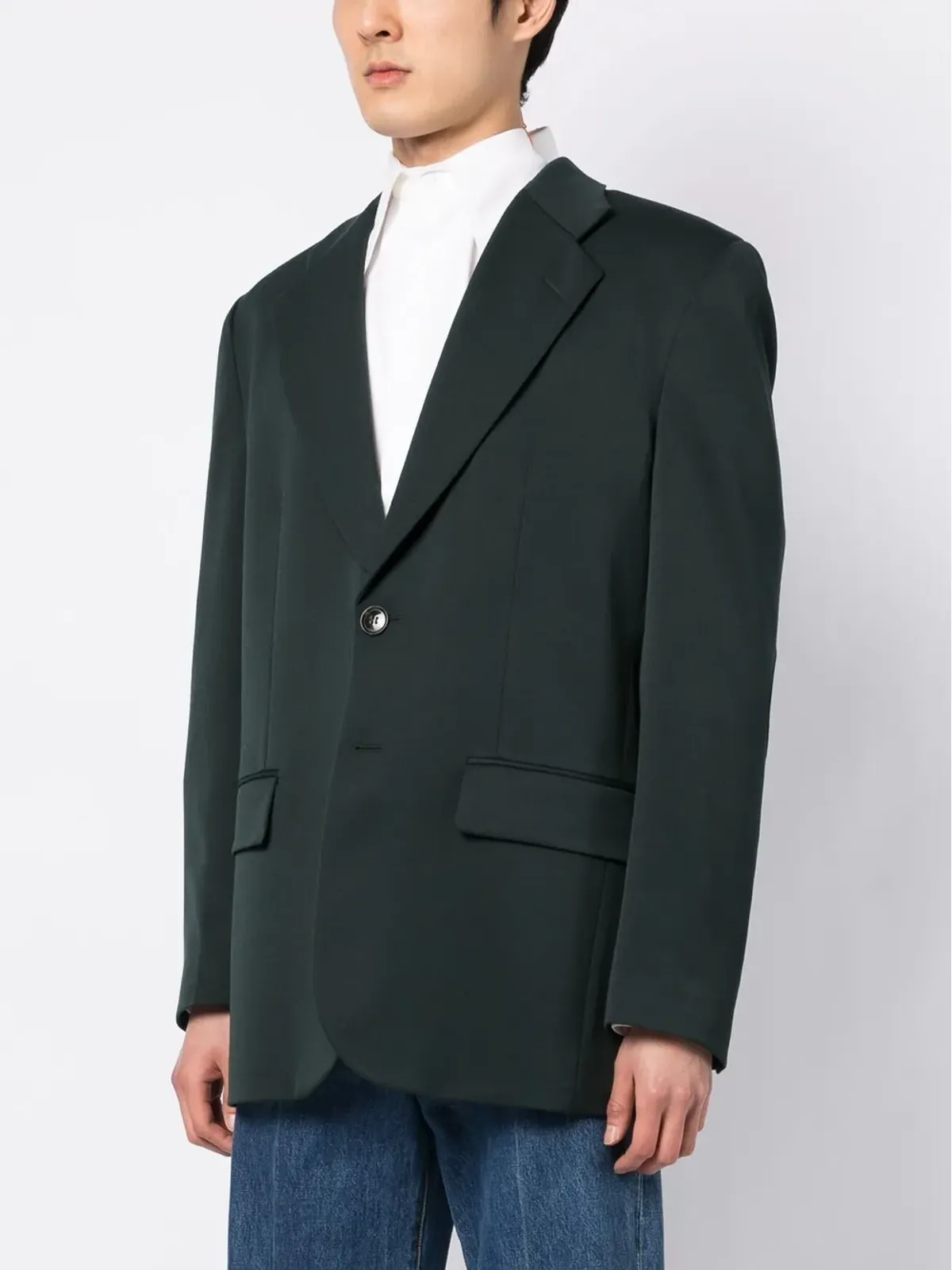 MM6 Maison Margiela シングルブレストブレザー グリーン - 画像3