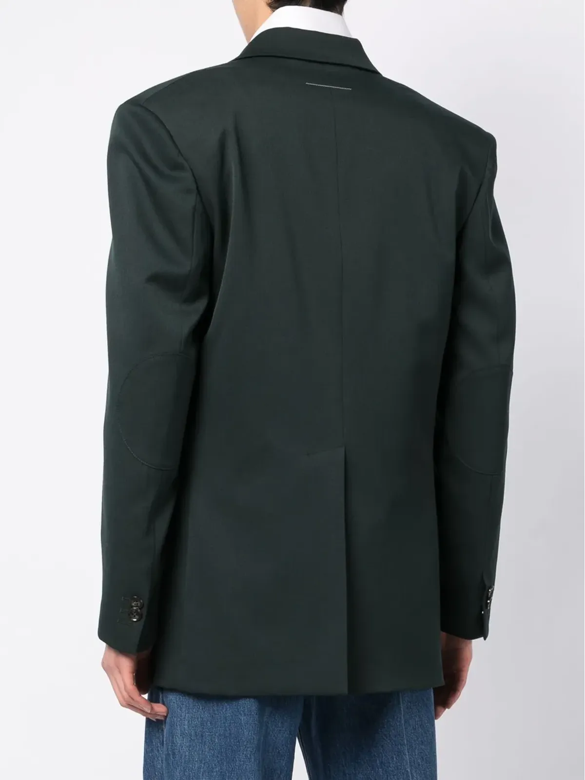 MM6 Maison Margiela シングルブレストブレザー グリーン - 画像4