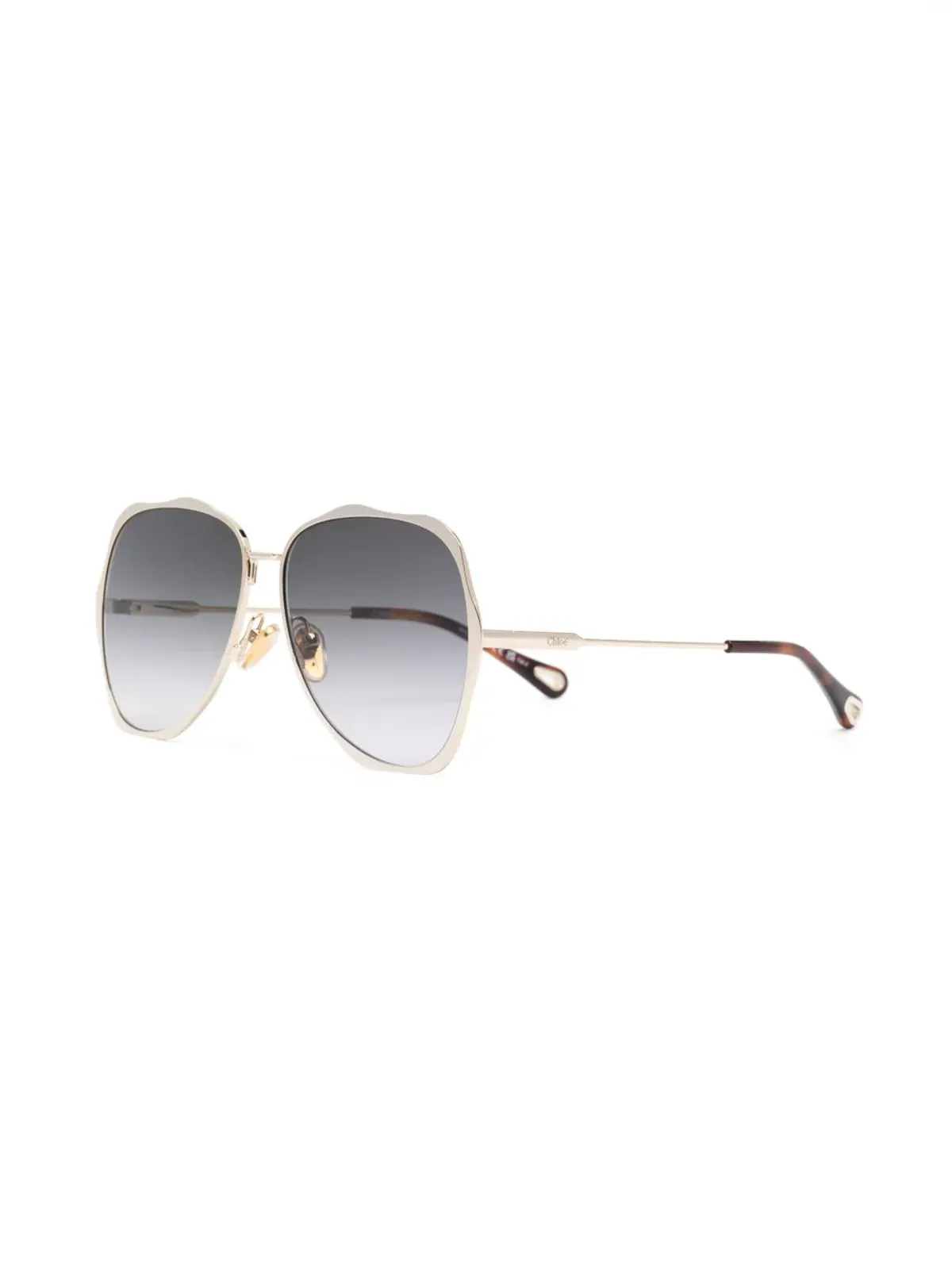 Chloé Eyewear ロゴ入りパイロットフレームサングラス - 画像2