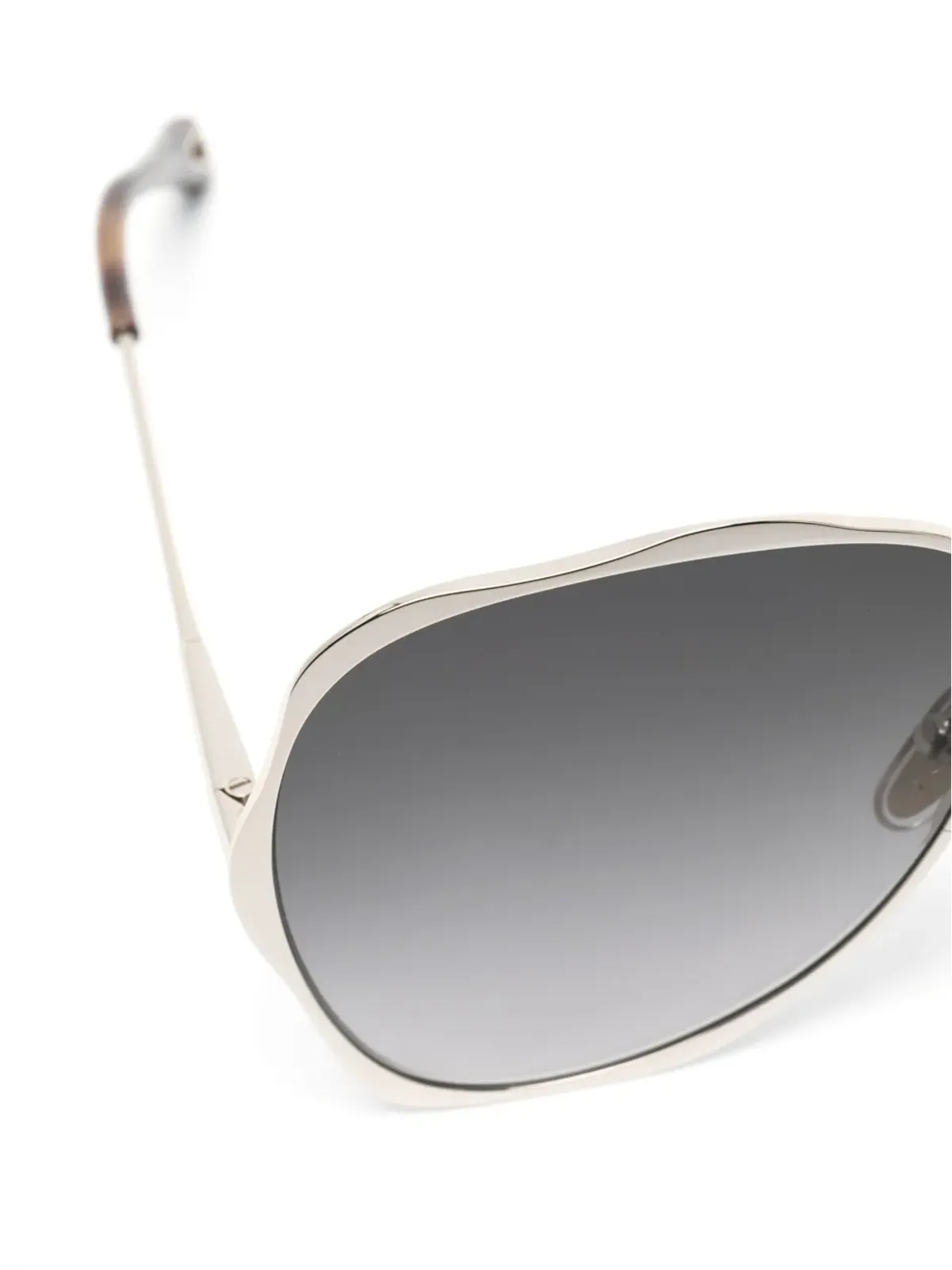 Chloé Eyewear ロゴ入りパイロットフレームサングラス - 画像3