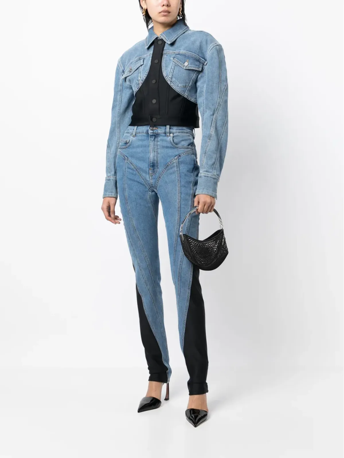 Mugler Spiral Curve 01 トップハンドルバッグ - 画像2