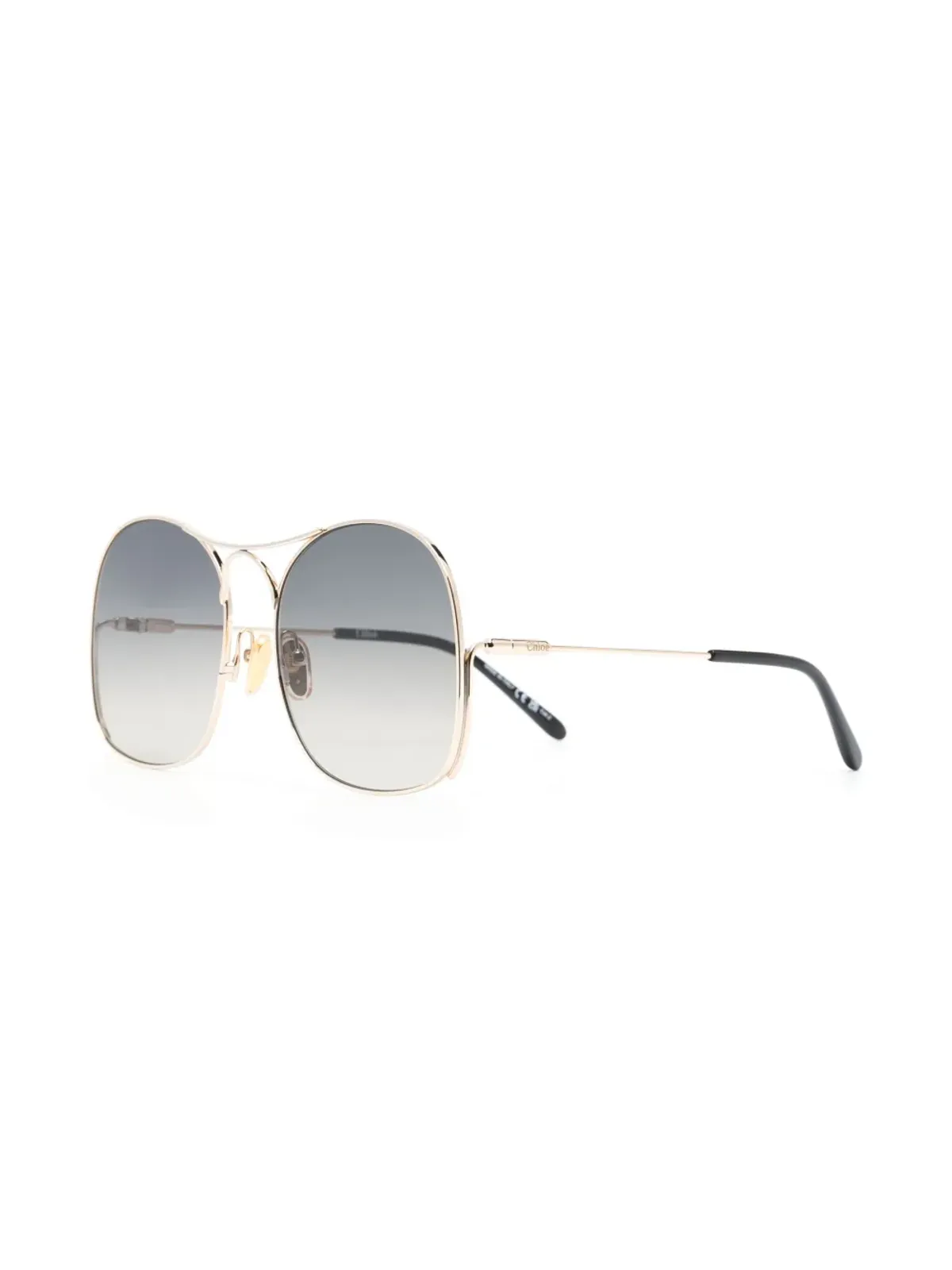 Chloé Eyewear ロゴ刻印オーバサイズフレーム サングラス - 画像2