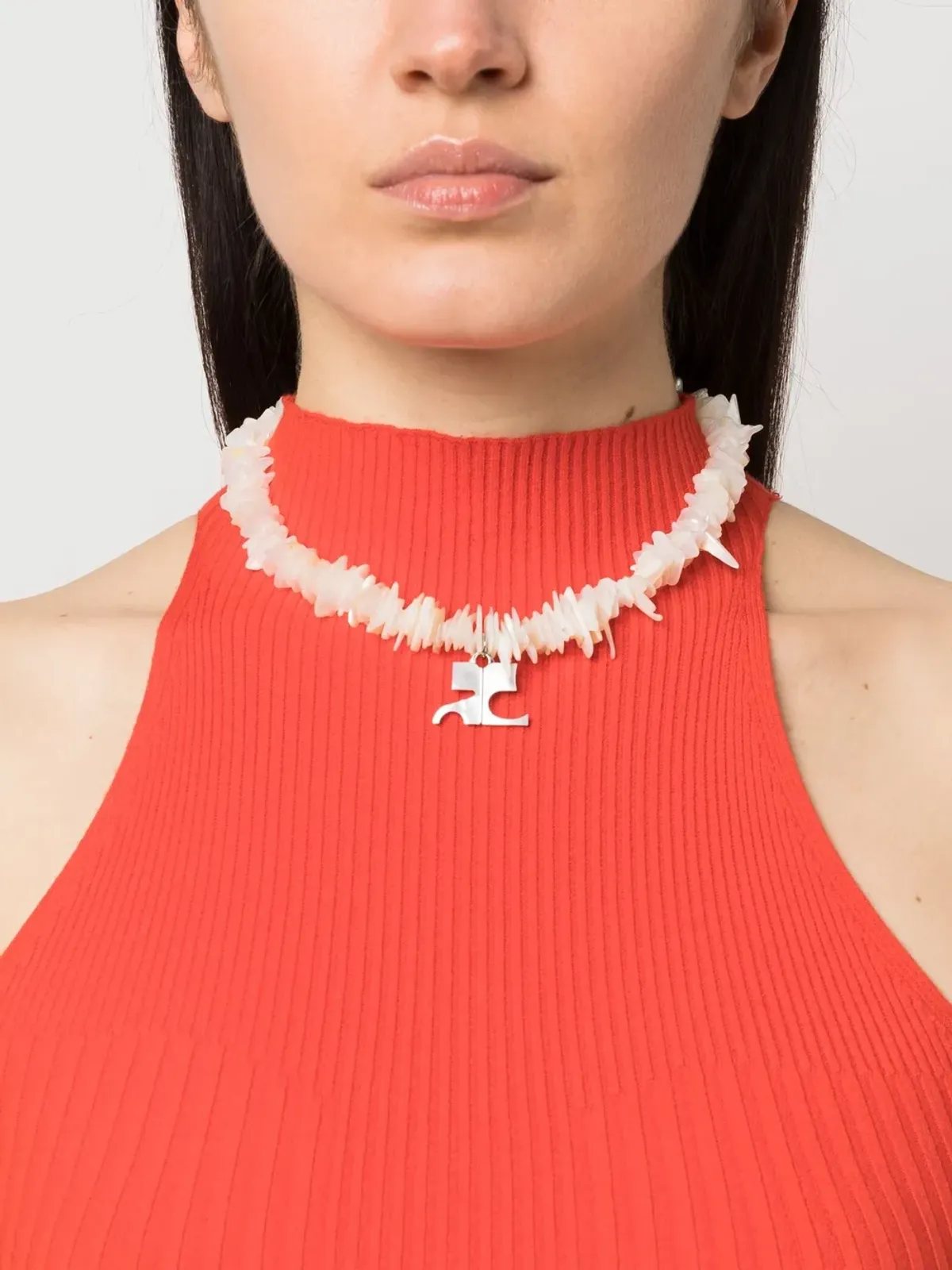 Courrèges コーラル チョーカー ネックレス - 画像2