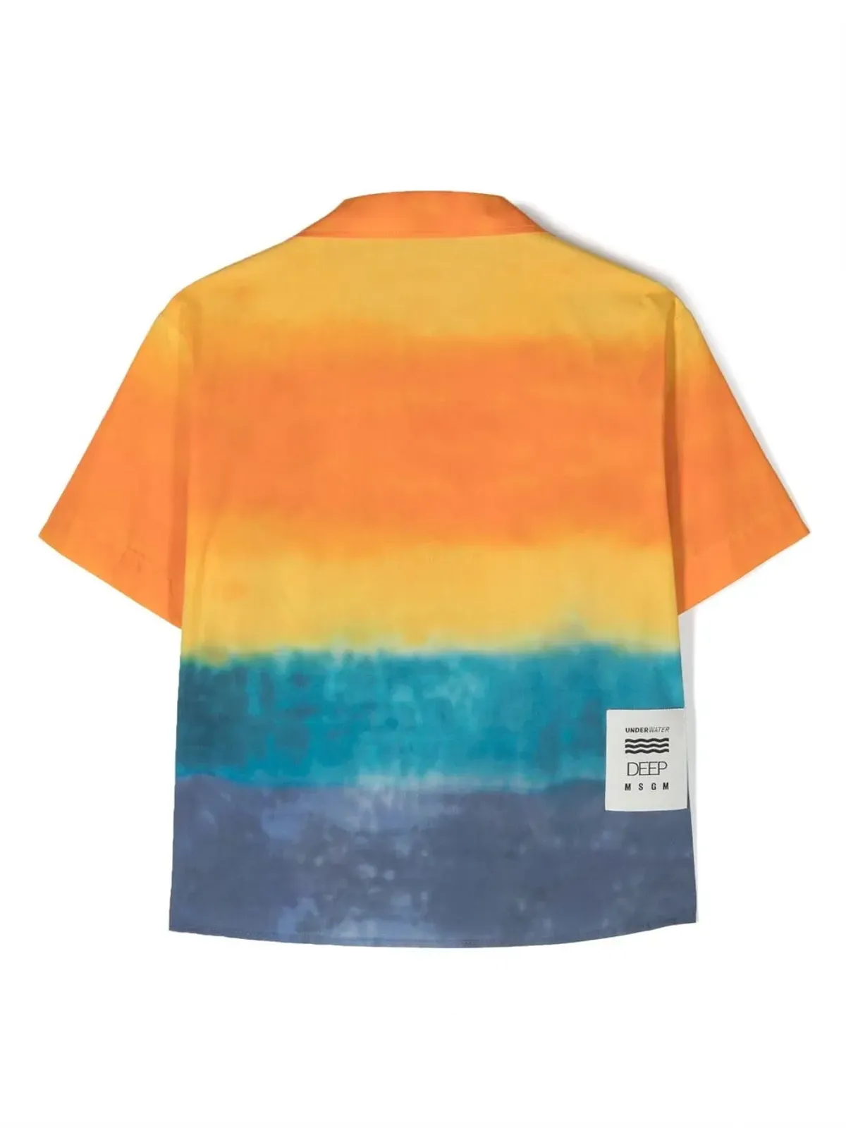 MSGM Kids パームツリー柄コットンシャツ - オレンジ - 画像2
