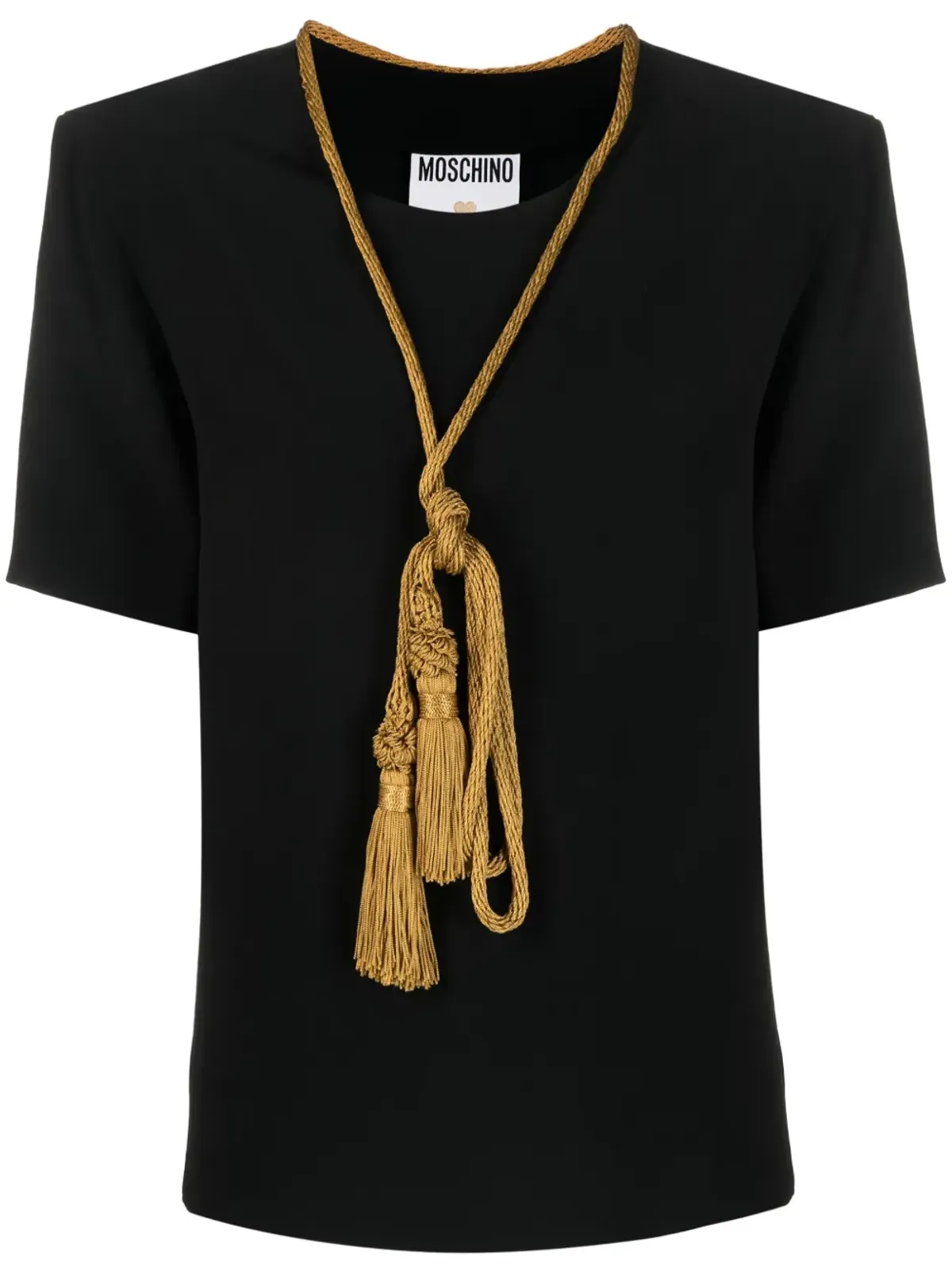 Moschino Pre-Owned コードディテール Tシャツ - ブラック - 画像1