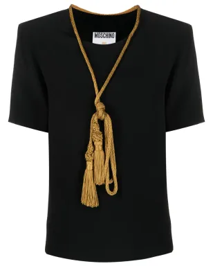 Moschino Pre-Owned コードディテール Tシャツ - ブラック - サムネイル1