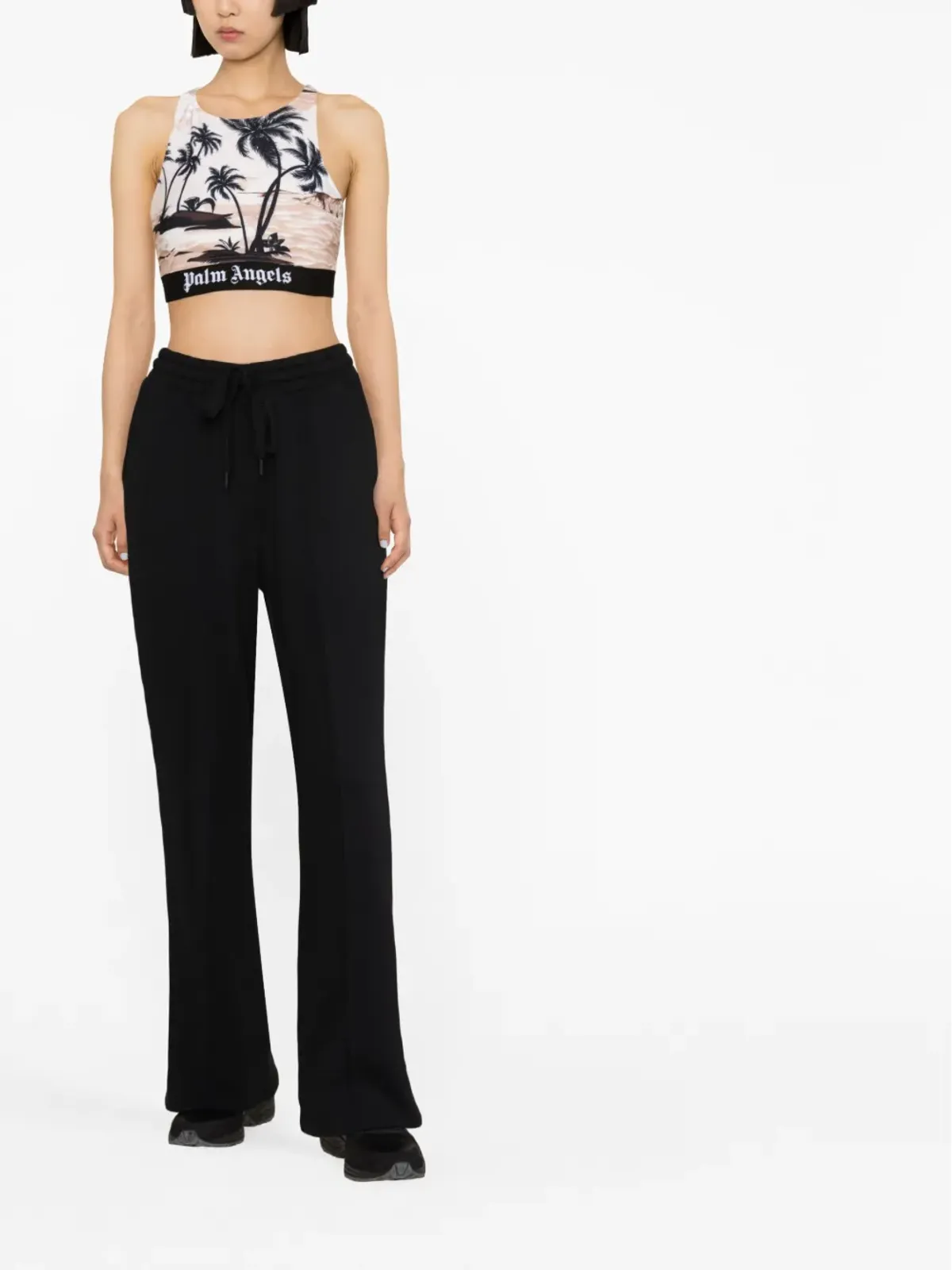 Palm Angels パームプリント クロップトップ - 画像4