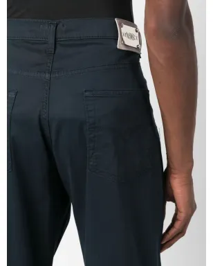 Versace Pre-Owned 2000s ハイウエスト ストレートレッグ チノパンツ - ブルー - サムネイル5