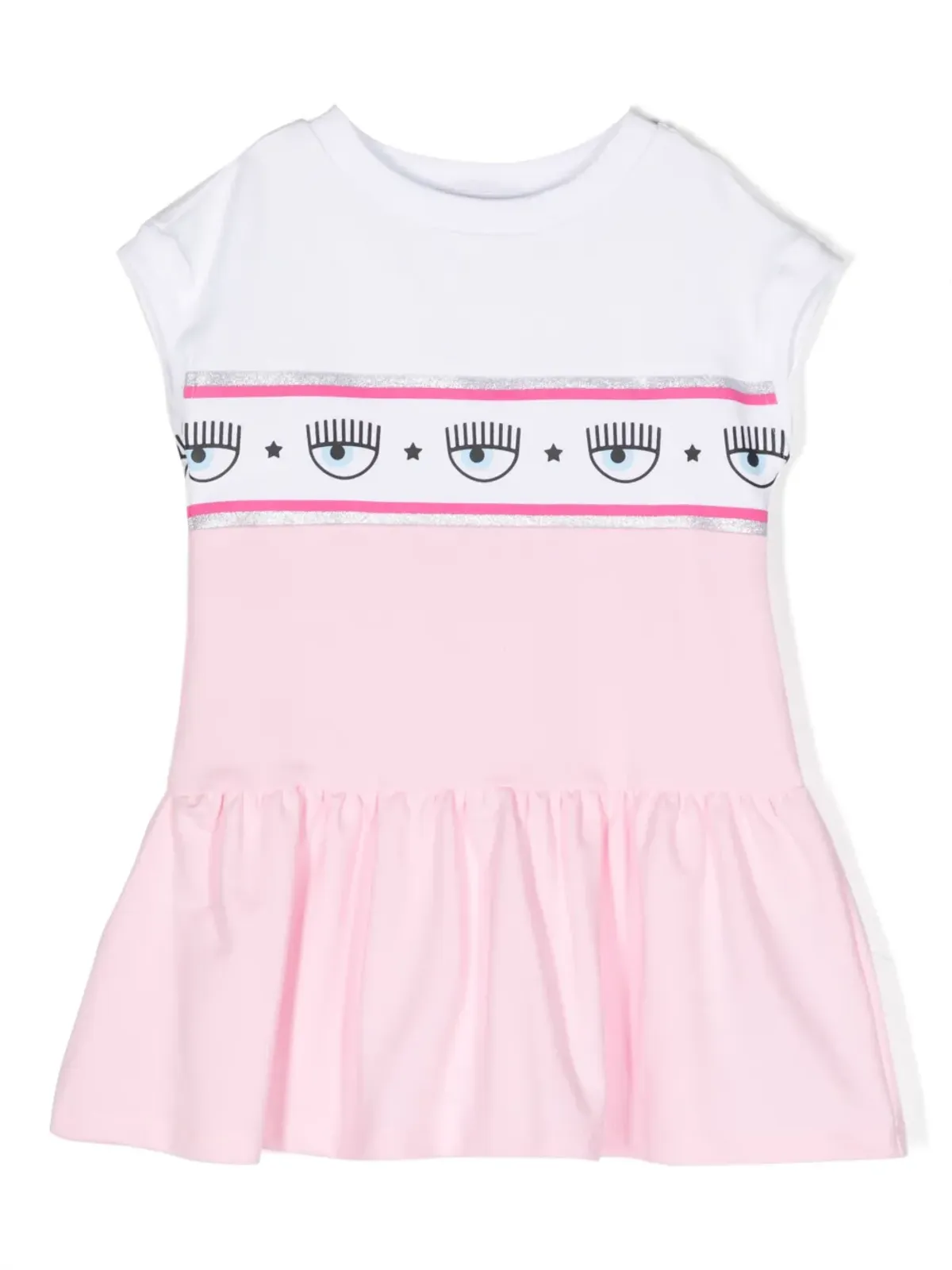Chiara Ferragni Kids ロゴディテール コットン ドレス - 画像1